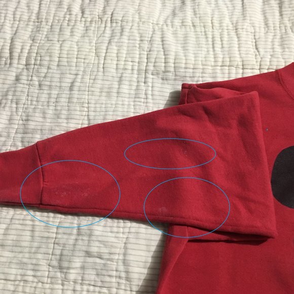 Vintage Double sided Mickey Mouse Red Sweatshirt Disney Size Large? - Picture 8 of 16